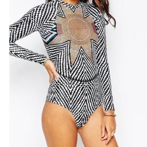 Mara Hoffman Starback long-sleeve swim suit